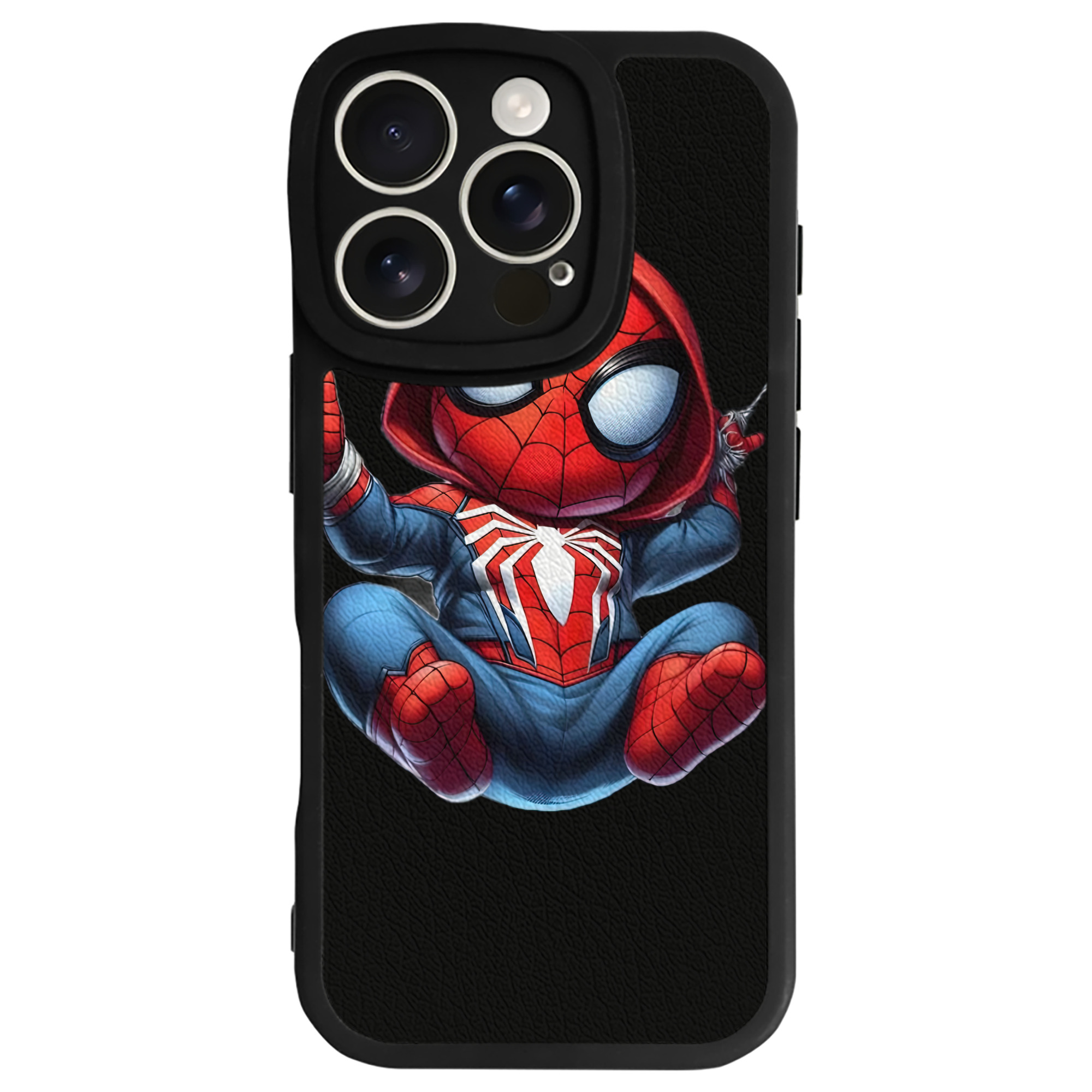 Spider Man スパイダーマン 【iPhone 16シリーズ対応】シリコンスマホケース（レザー調） 材質：シリコン
